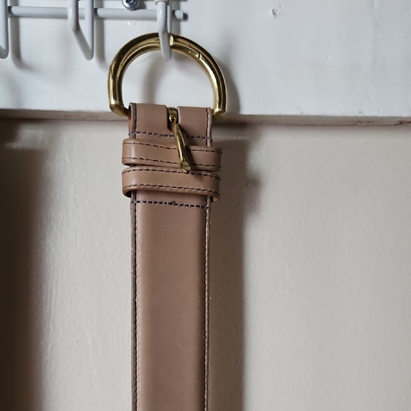 Coach 8500 Taupe Leather Belt - Picture 1 of 5